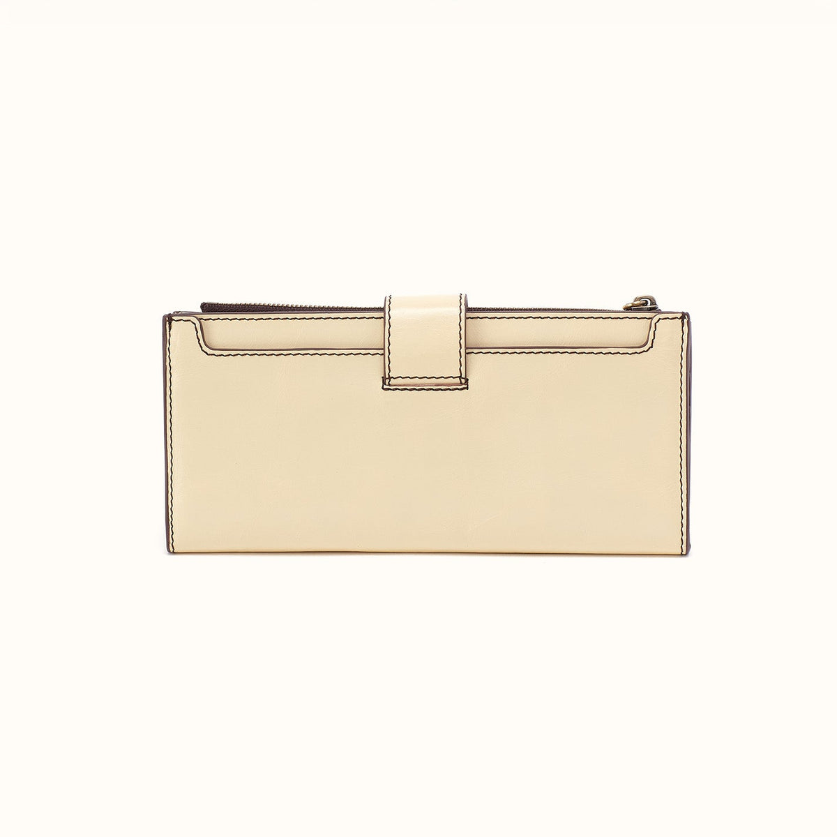Dunn Continental Wallet in Polished Leather - Butter Yellow
