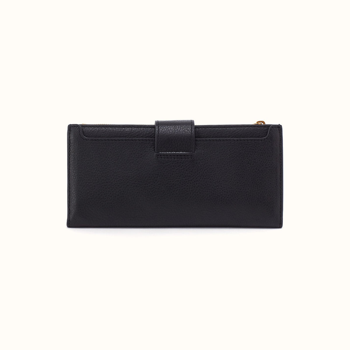 Dunn Continental Wallet In Pebbled Leather - Black