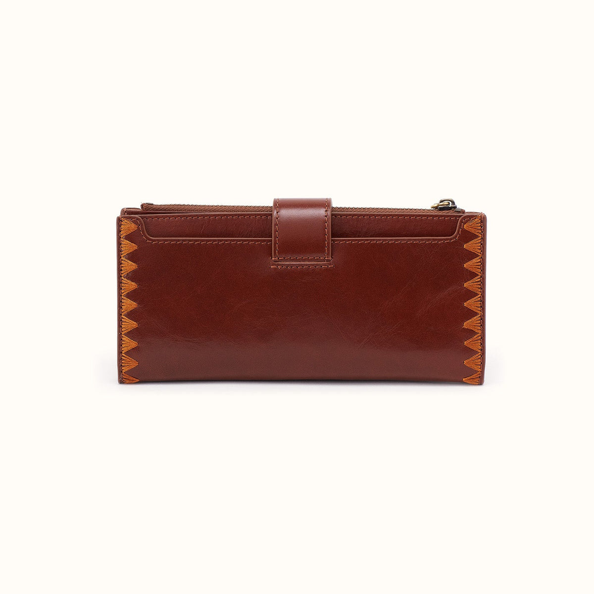 Dunn Continental Wallet In Polished Leather - Harvest Root