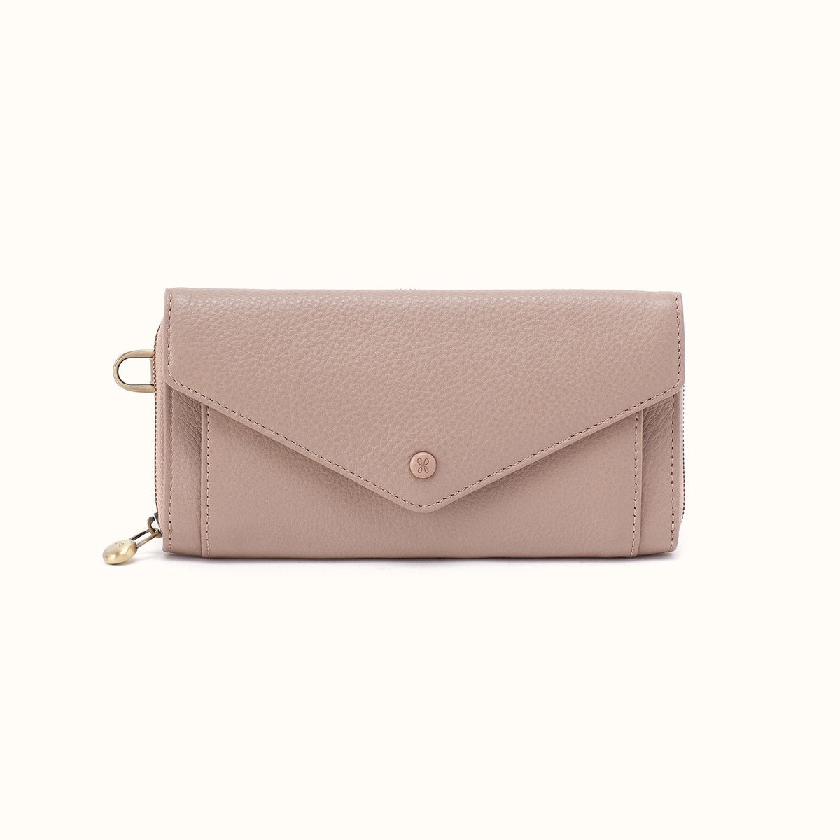 Goldie Large Wallet in Pebbled Leather - Warm Adobe