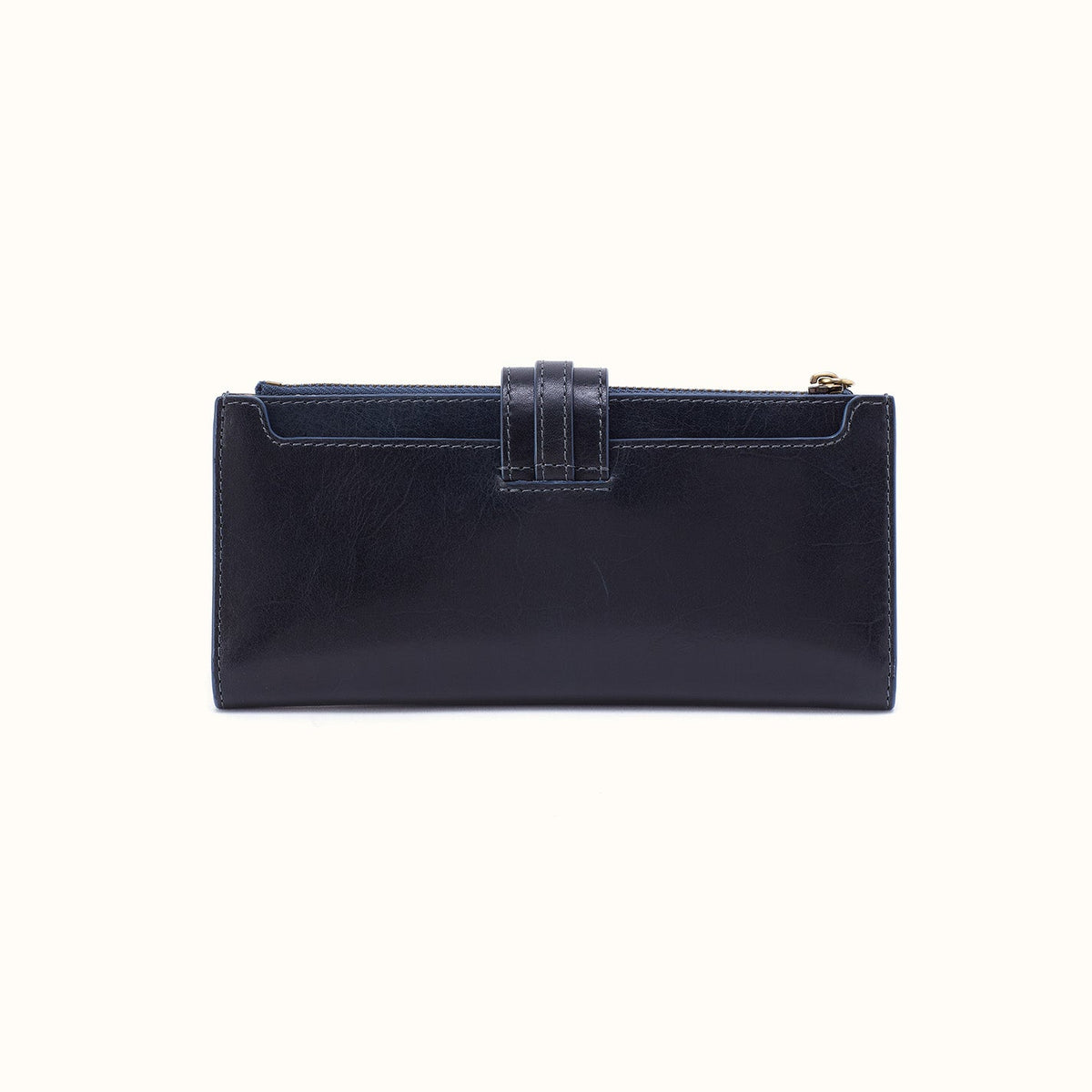 Dunn Continental Wallet in Patina Leather - Navy Horizon