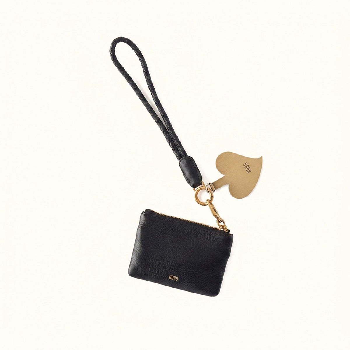 Lasso Phone Wristlet In Pebbled Leather - Black