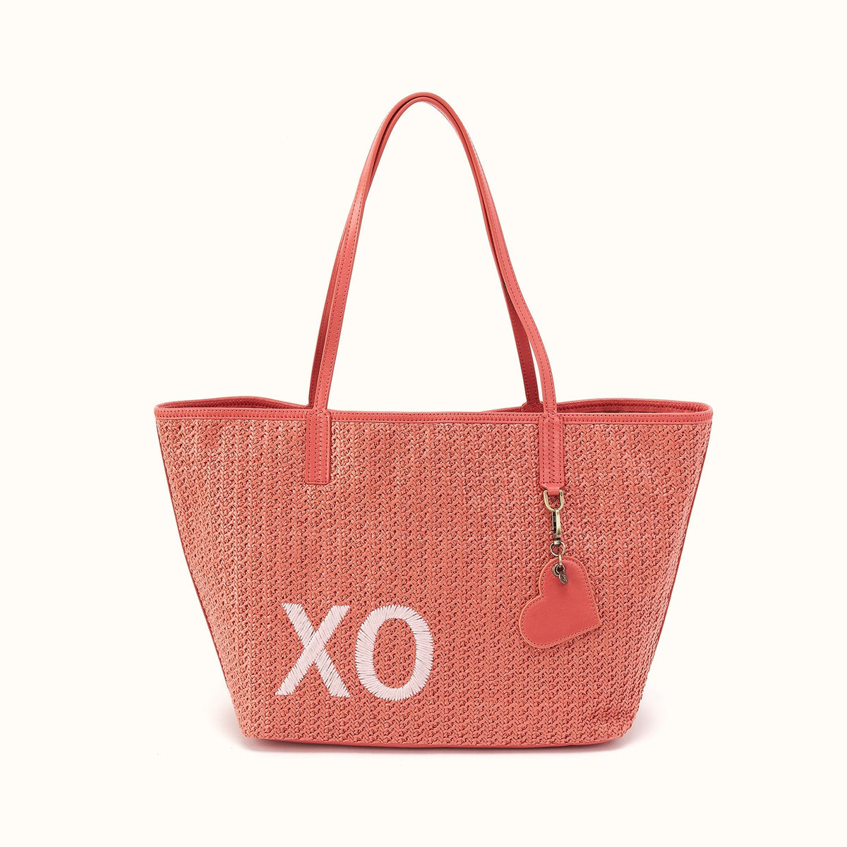 All That Tote in Woven Straw - Wild Rose Woven Straw