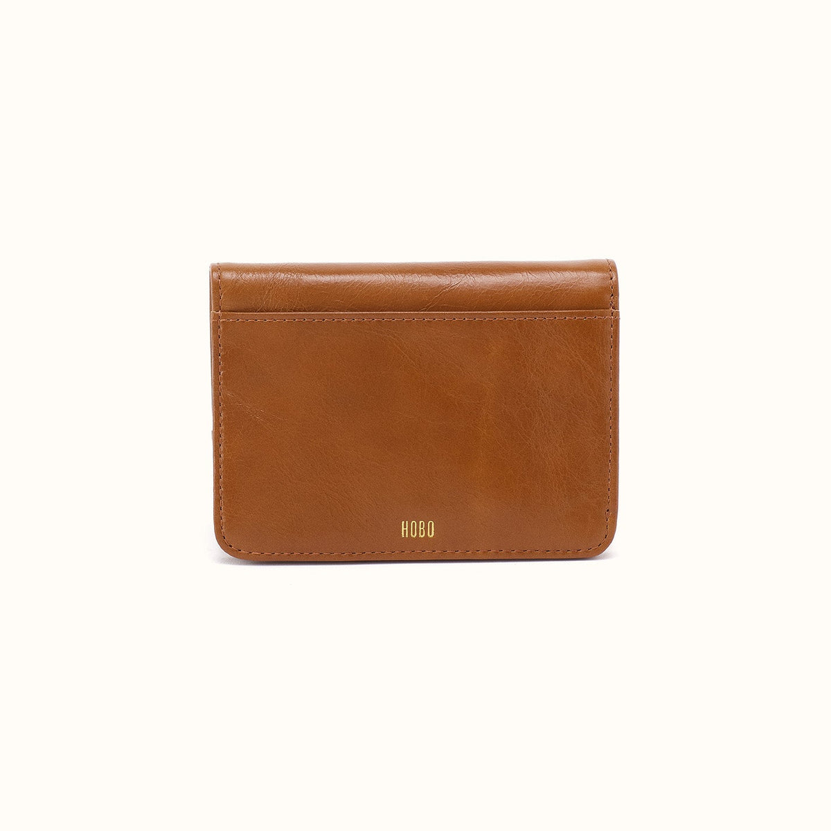 Jill Bifold Wallet In Polished Leather - Truffle