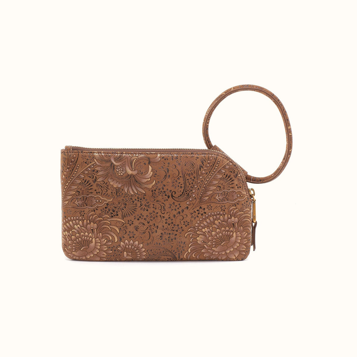 Sable Wristlet In Printed Leather - Mink Folklore