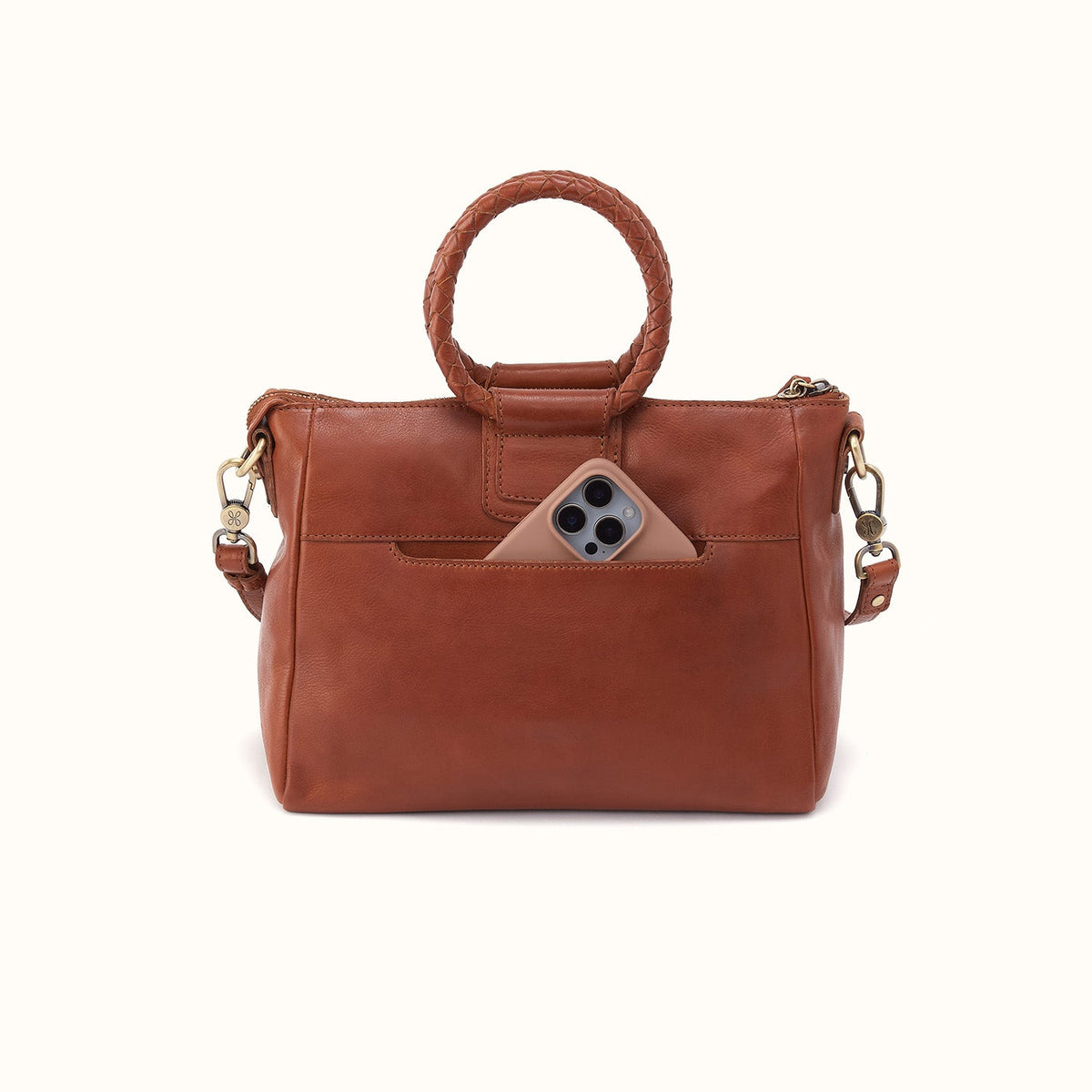 Sheila Medium Satchel In Washed Leather - Kindling Brown