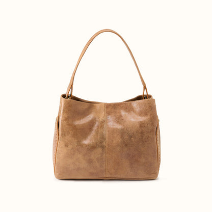 Seneca Shoulder Bag In Buffed Leather - Whiskey