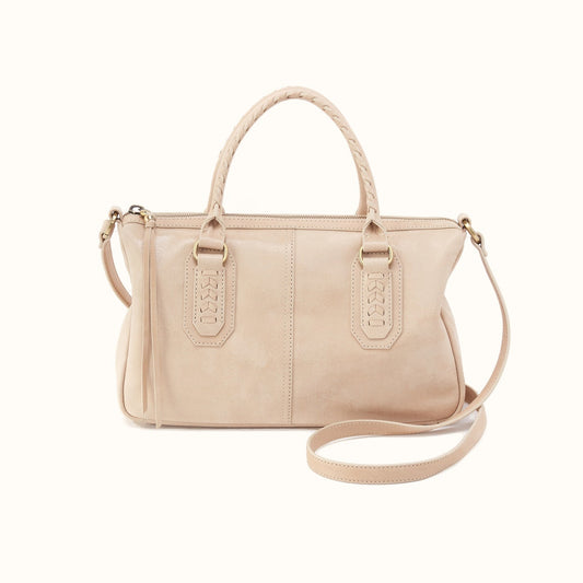Expedition Satchel in Buffed Leather - Frosted Pearl
