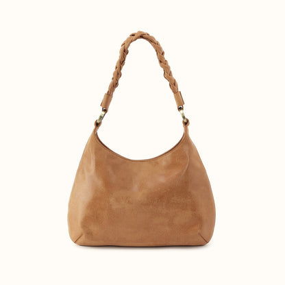 Madison Shoulder Bag In Buffed Leather - Whiskey