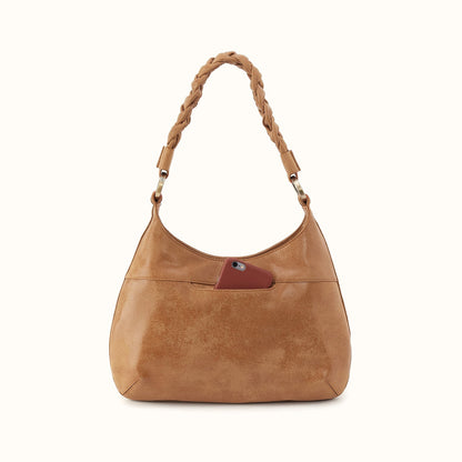 Madison Shoulder Bag In Buffed Leather - Whiskey
