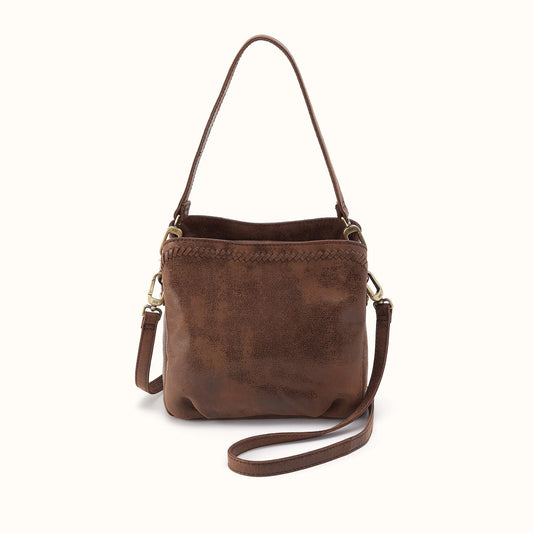 Starr Convertible Shoulder In Buffed Leather - Mocha