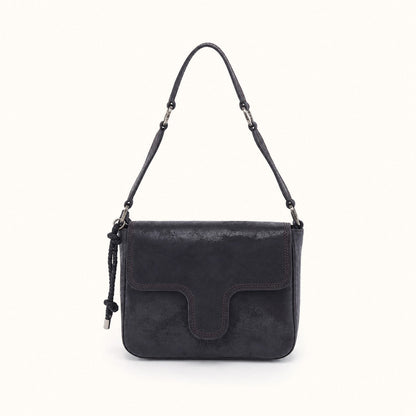 Rogue Shoulder In Buffed Leather - Black