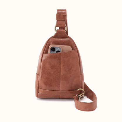 Fern Sling in Buffed Leather - Burnished Saddle