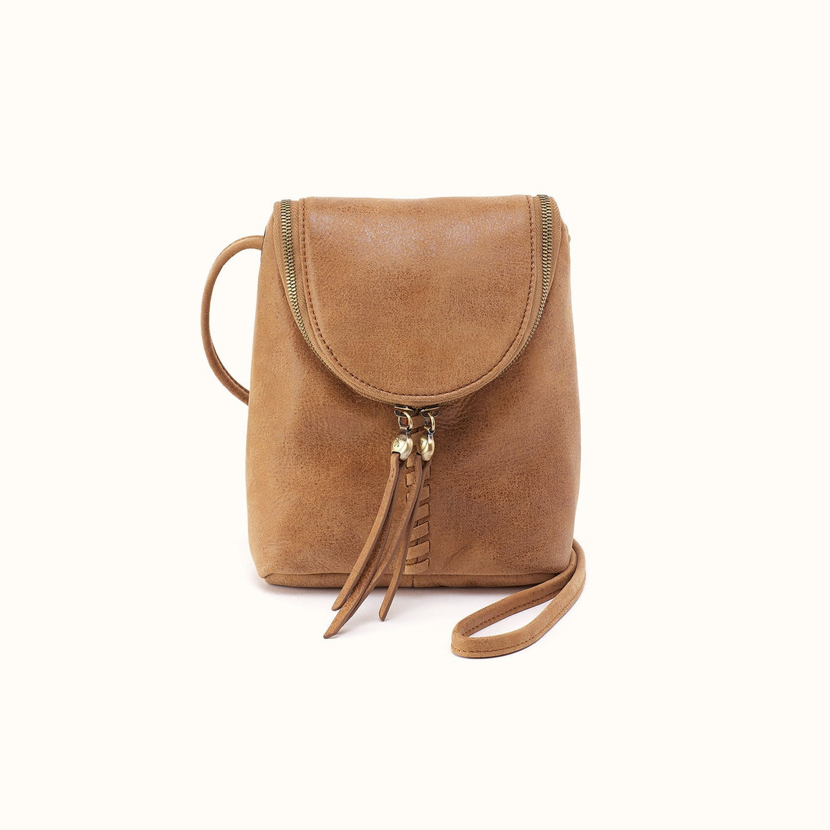 Fern Crossbody in Buffed Leather - Whiskey