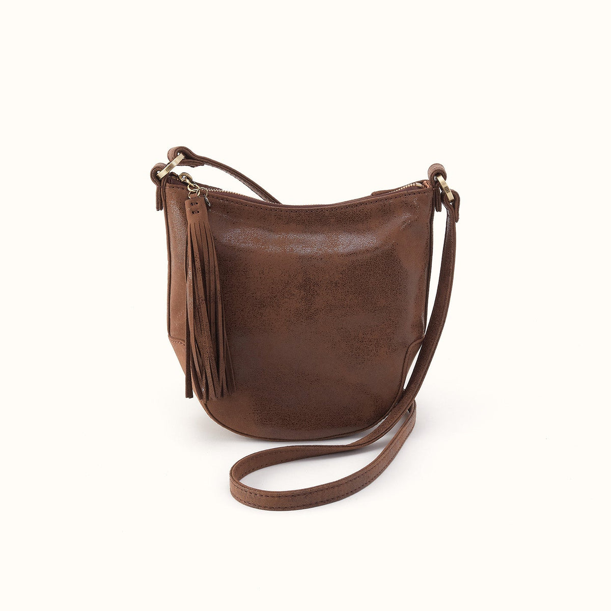 Lexi Crossbody In Buffed Leather - Mocha