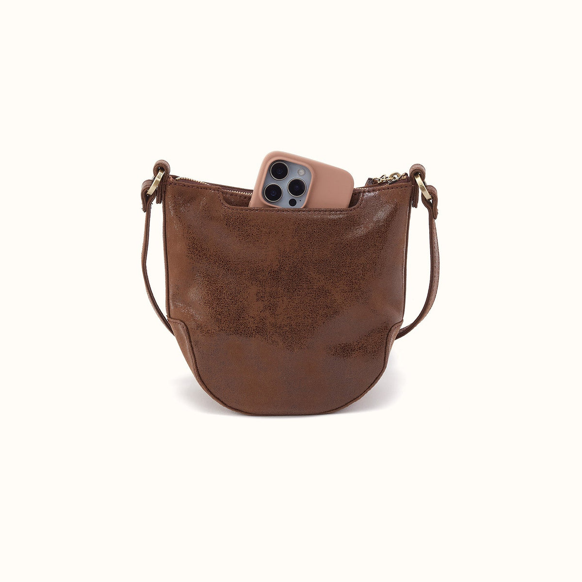 Lexi Crossbody In Buffed Leather - Mocha