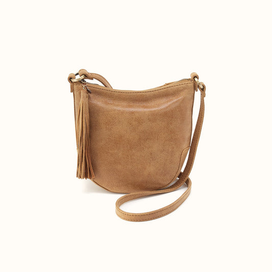 Lexi Crossbody In Buffed Leather - Whiskey