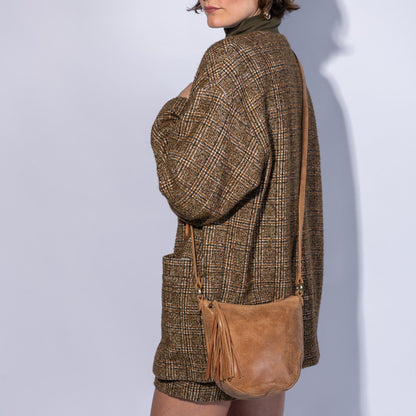 Lexi Crossbody In Buffed Leather - Whiskey
