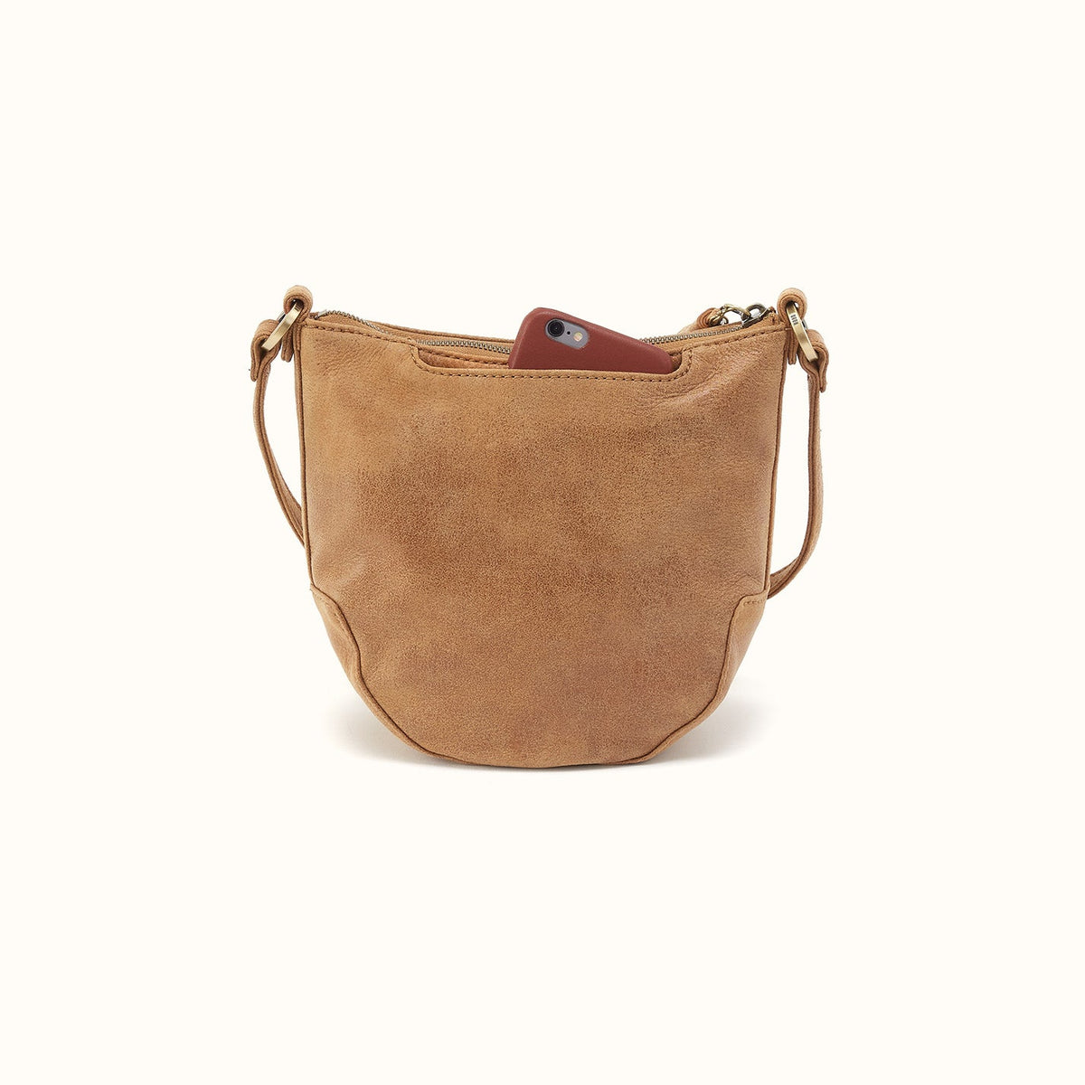 Lexi Crossbody In Buffed Leather - Whiskey
