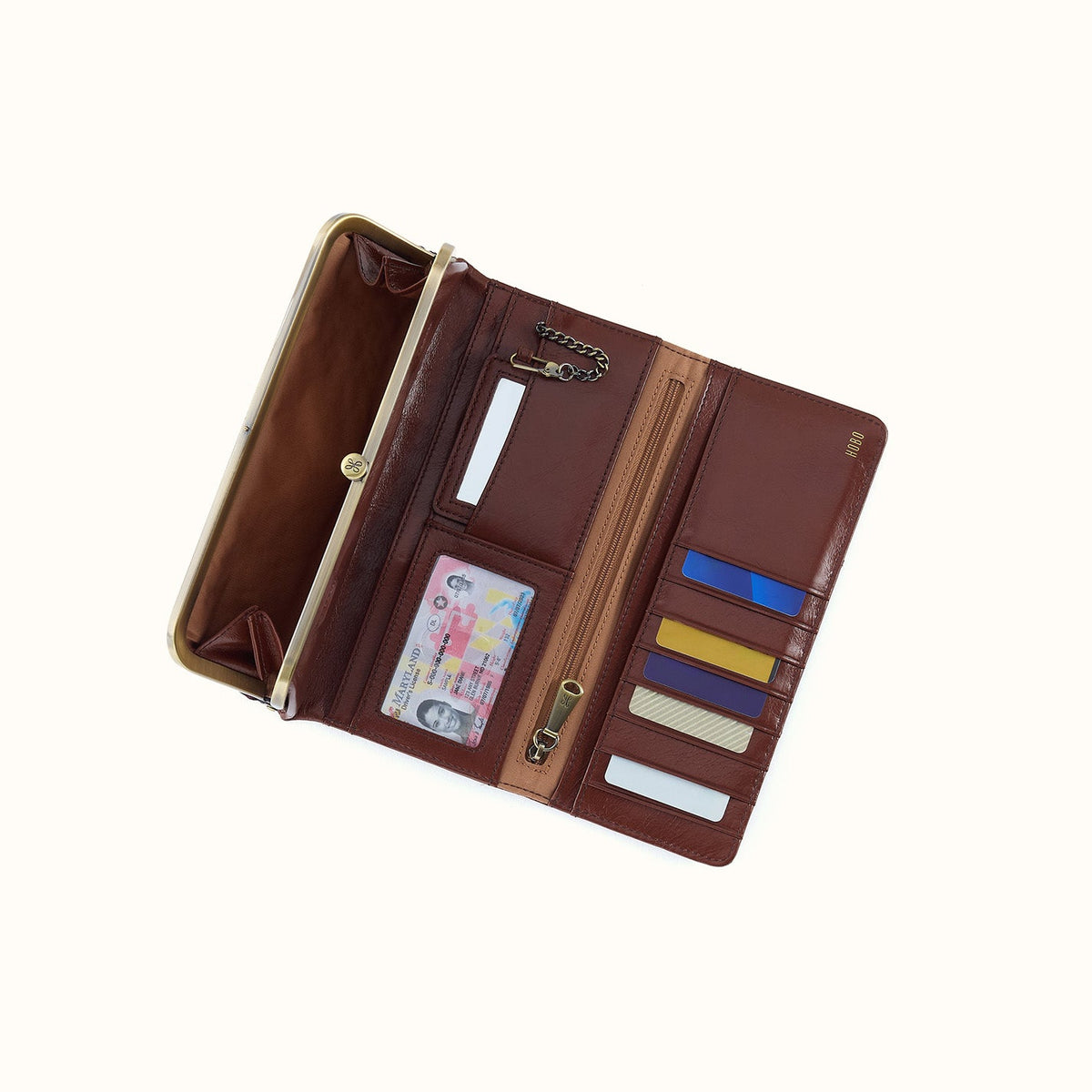 Rachel Continental Wallet In Pebbled Leather - Ink Navy