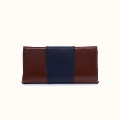 Rachel Continental Wallet In Pebbled Leather - Ink Navy