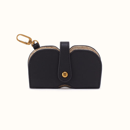 Blink Glasses Holder in Pebbled Leather - Black
