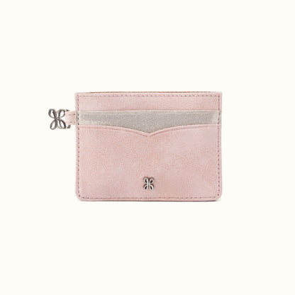 Charmed Card Case In Buffed Leather - Blossom
