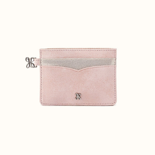 Charmed Card Case In Buffed Leather - Blossom