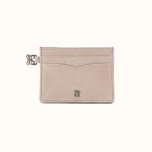 Charmed Card Case in Gloss Leather - Stone Gloss