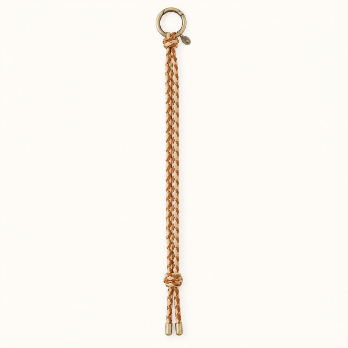 Lasso Lanyard Fob in Polished Leather - Truffle