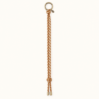 Lasso Lanyard Fob in Polished Leather - Truffle