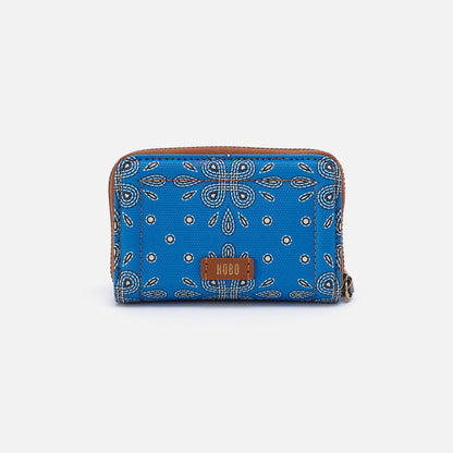 Soma Small Wallet In Coated Canvas - Blue Journey Bandana
