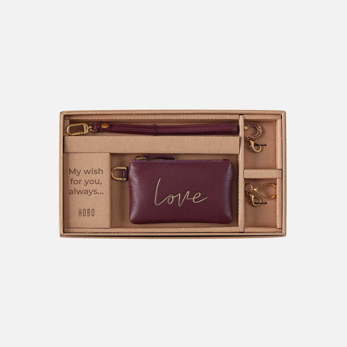 Love Gift Box in Pebbled Leather - Mulberry Glaze
