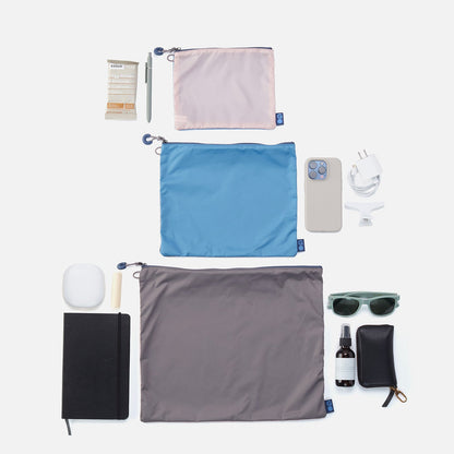 TAKE IT EASY Wristlet Set in PackLite Nylon - Poly Hue