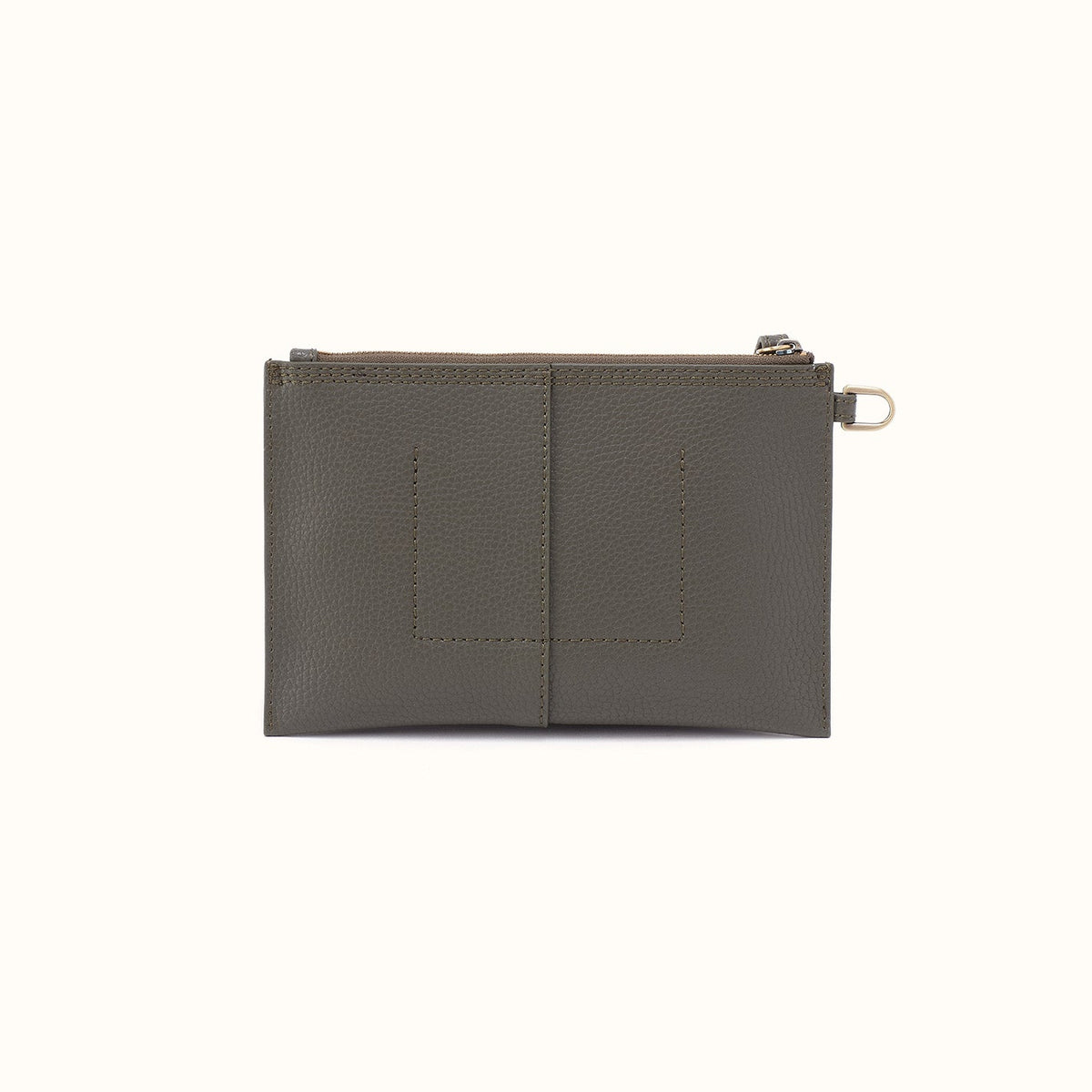Vida Small Pouch in Micro Pebbled Leather - Desert Palm