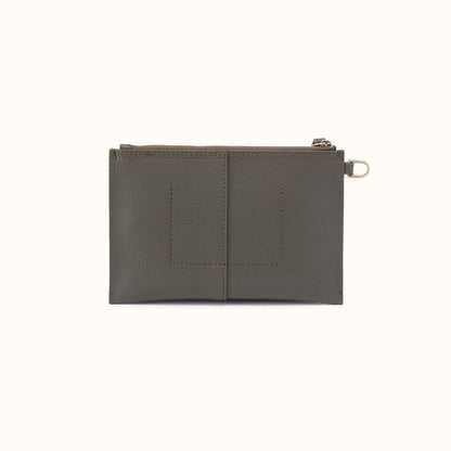 Vida Small Pouch in Micro Pebbled Leather - Desert Palm