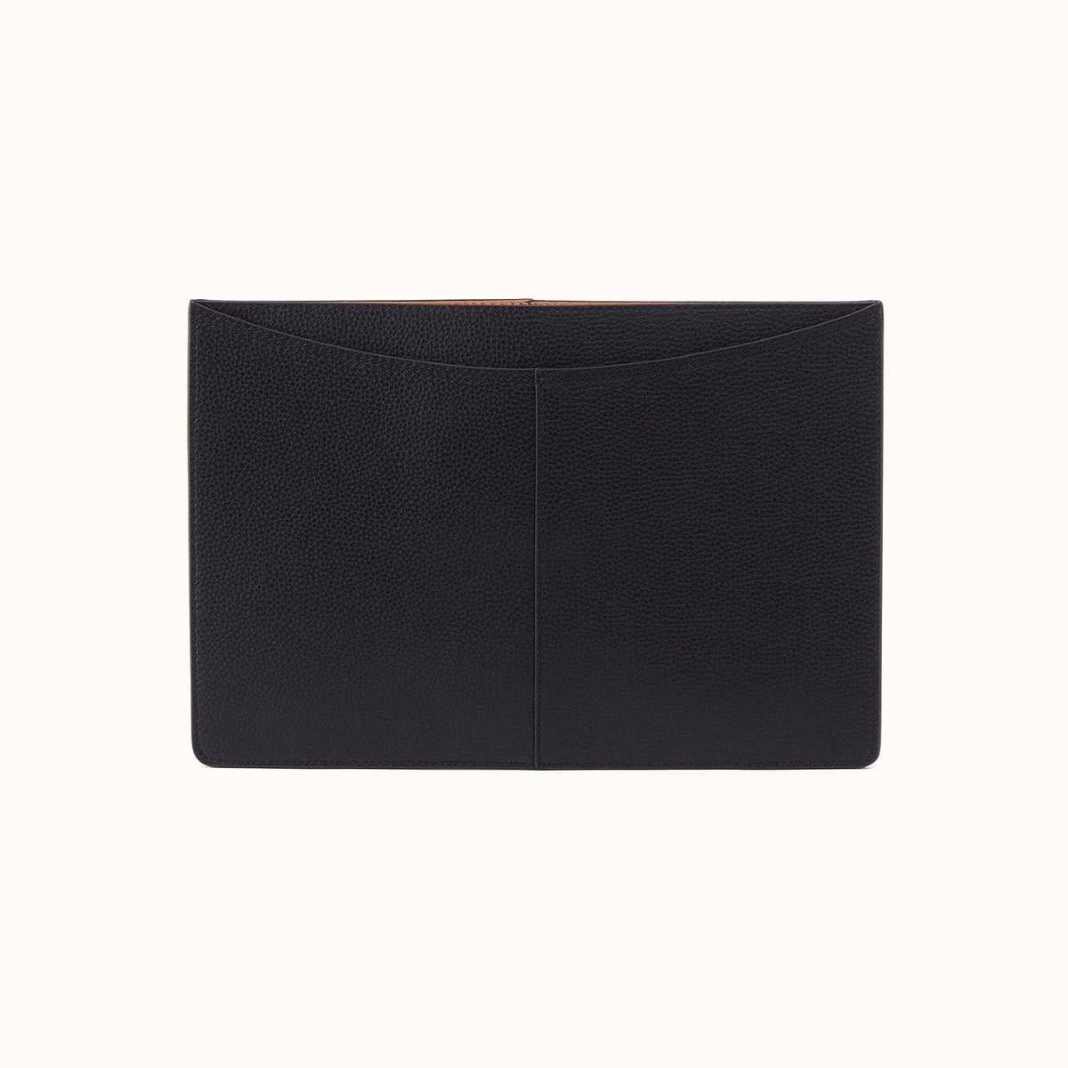 Vida Laptop Sleeve in Micro Pebbled Leather - Black