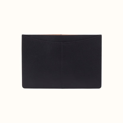 Vida Laptop Sleeve in Micro Pebbled Leather - Black