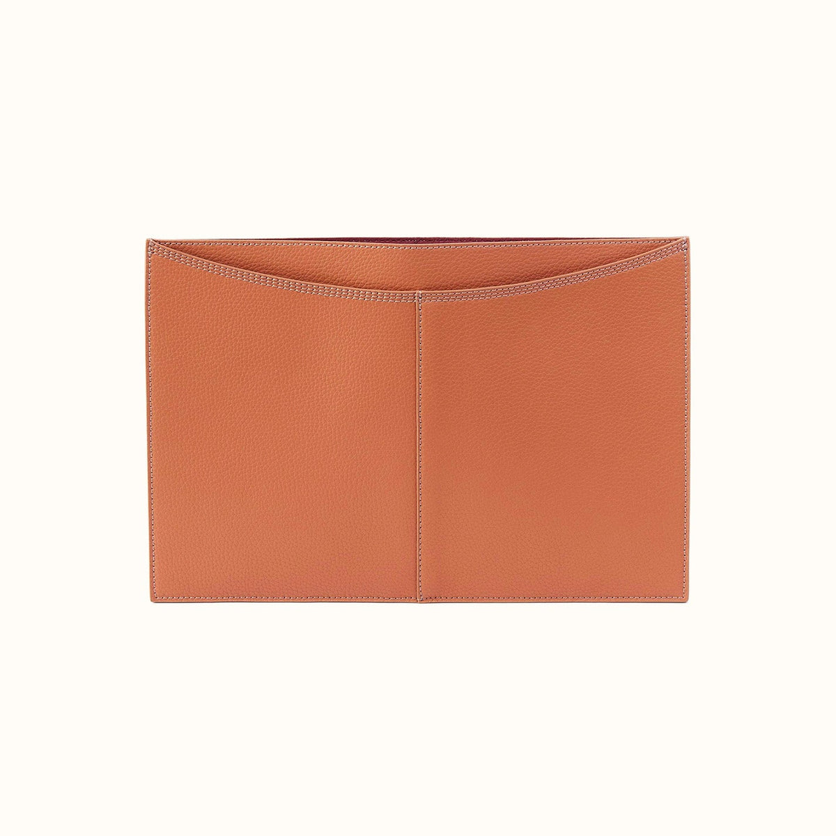 Vida Laptop Sleeve in Micro Pebbled Leather - Biscuit