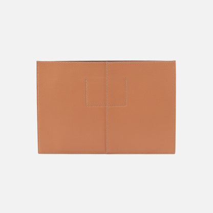 Vida Laptop Sleeve in Micro Pebbled Leather - Biscuit