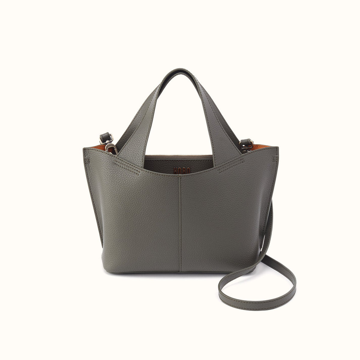 Vida Small Tote in Micro Pebbled Leather - Desert Palm