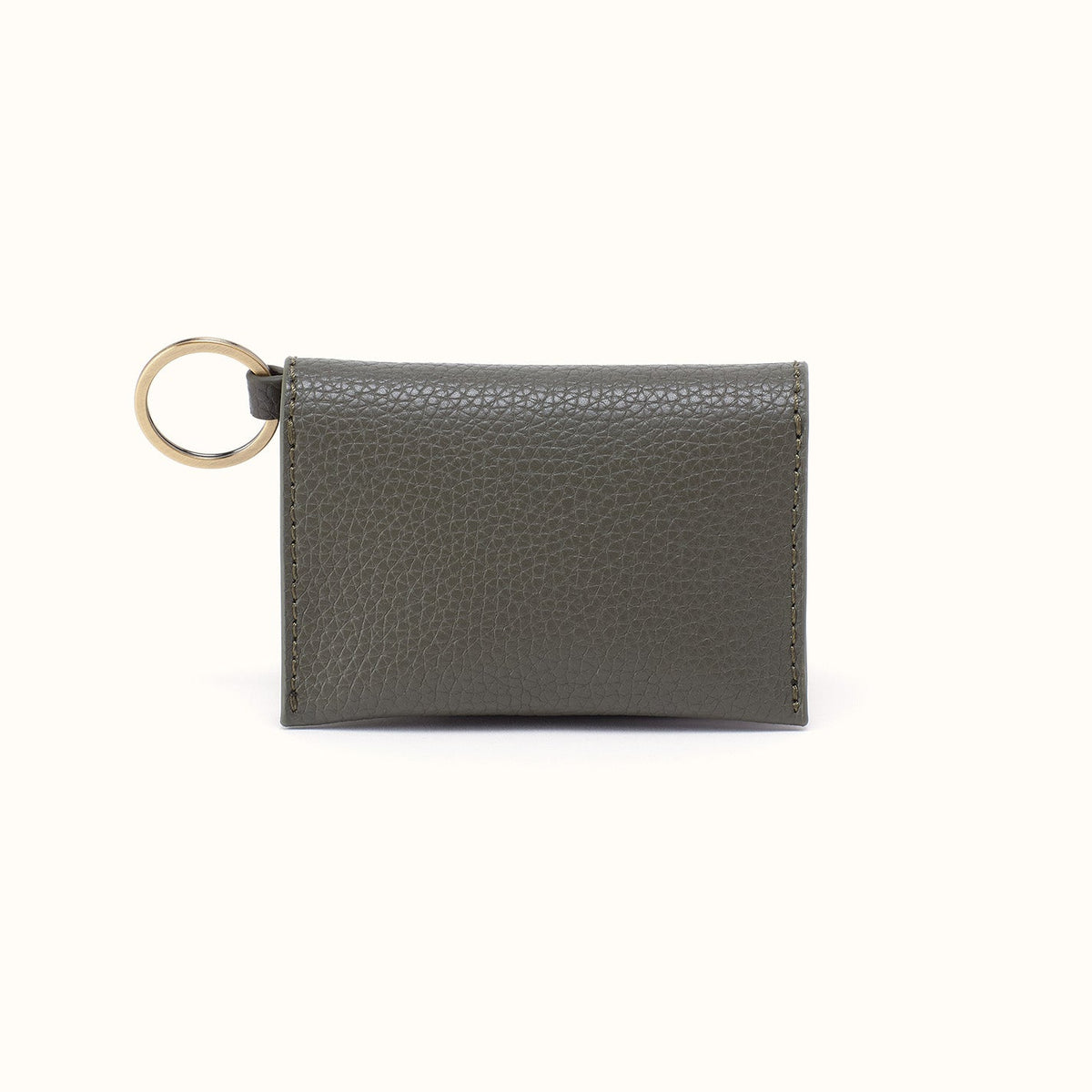 Vida Card Case in Micro Pebbled Leather - Desert Palm