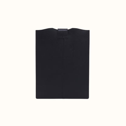 Vida Vertical Laptop In Micro Pebbled Leather - Black