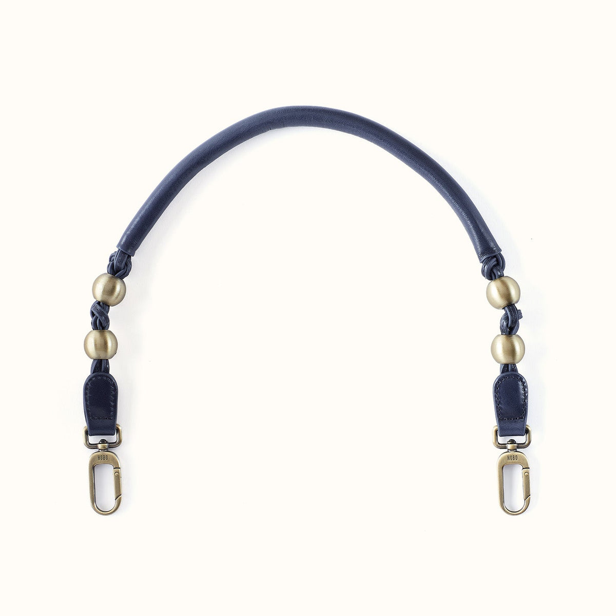 Tamborine Strap In Polished Leather - Ink Navy