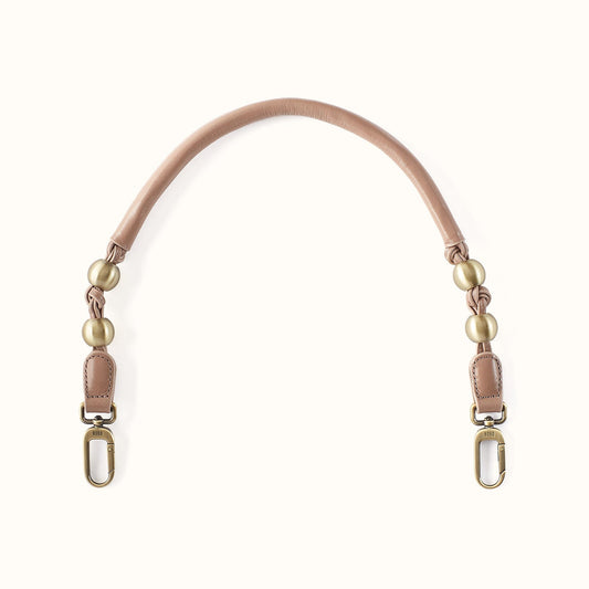 Tamborine Strap In Polished Leather - Woodsmoke