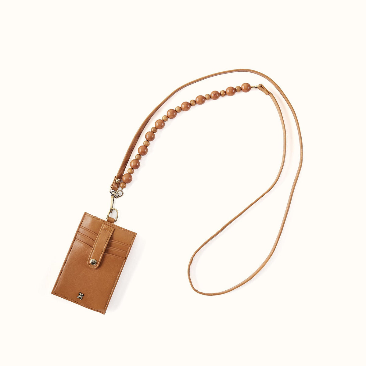 Around Town Lanyard In Polished Leather - Truffle