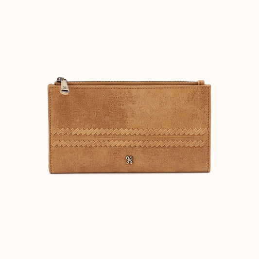 Jill Large Bifold Wallet In Buffed Leather - Whiskey