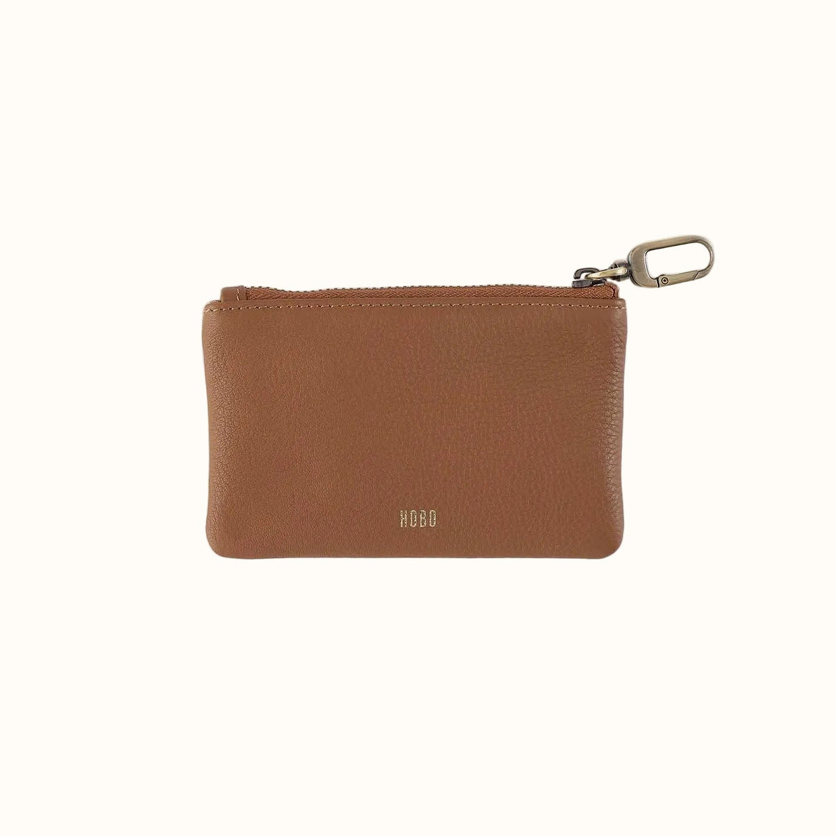 Sentiment Pouch in Pebbled Leather - Timber Brown