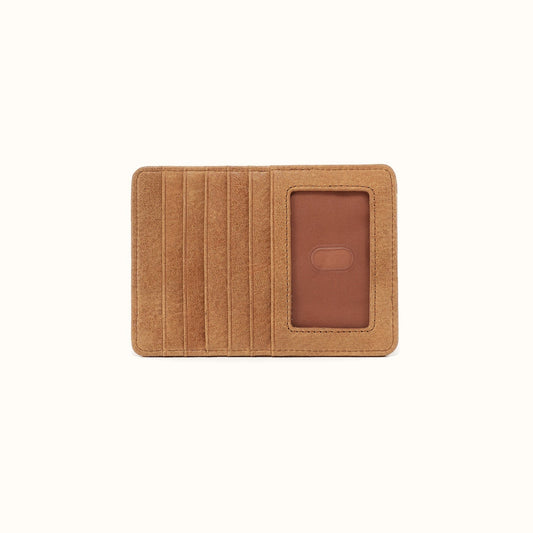 Euro Slide Card Case In Buffed Leather - Whiskey