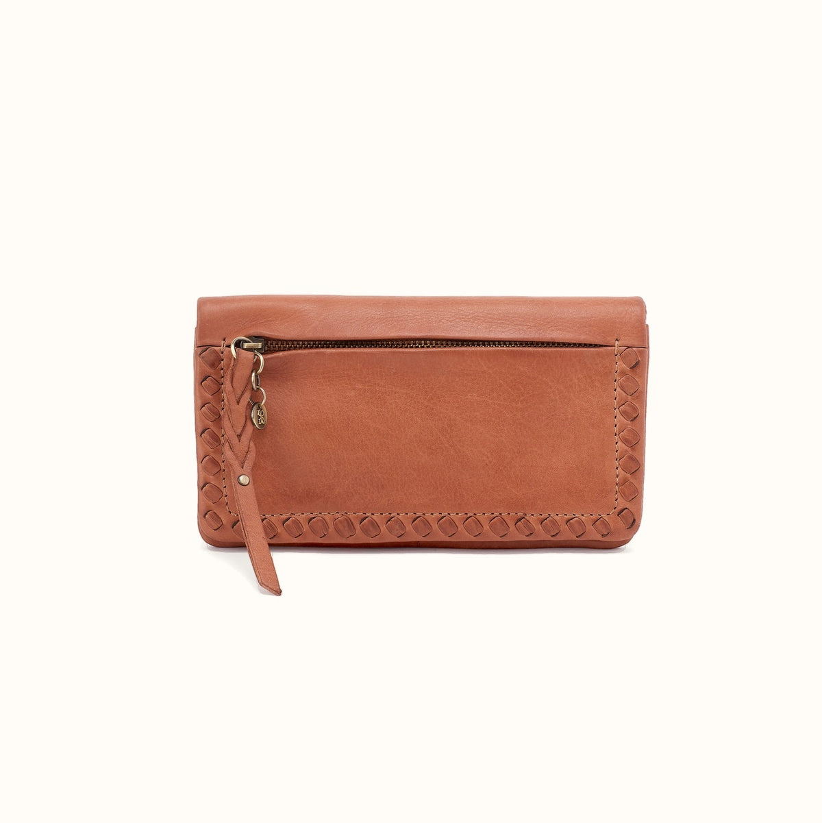 Lumen Continental Wallet in Washed Leather - Harvest Wheat